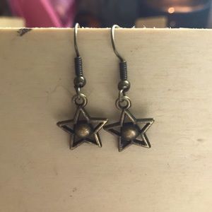 Homemade Traditional Gold Star Dangling Earrings⭐️